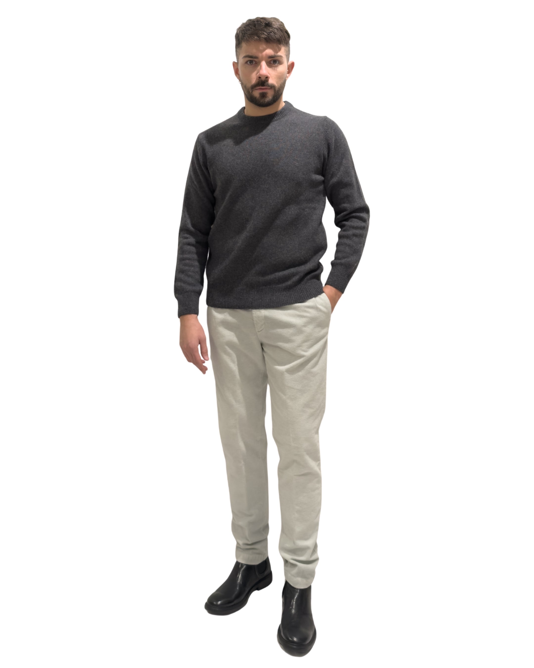 Girocollo fin.7 80% Lana.