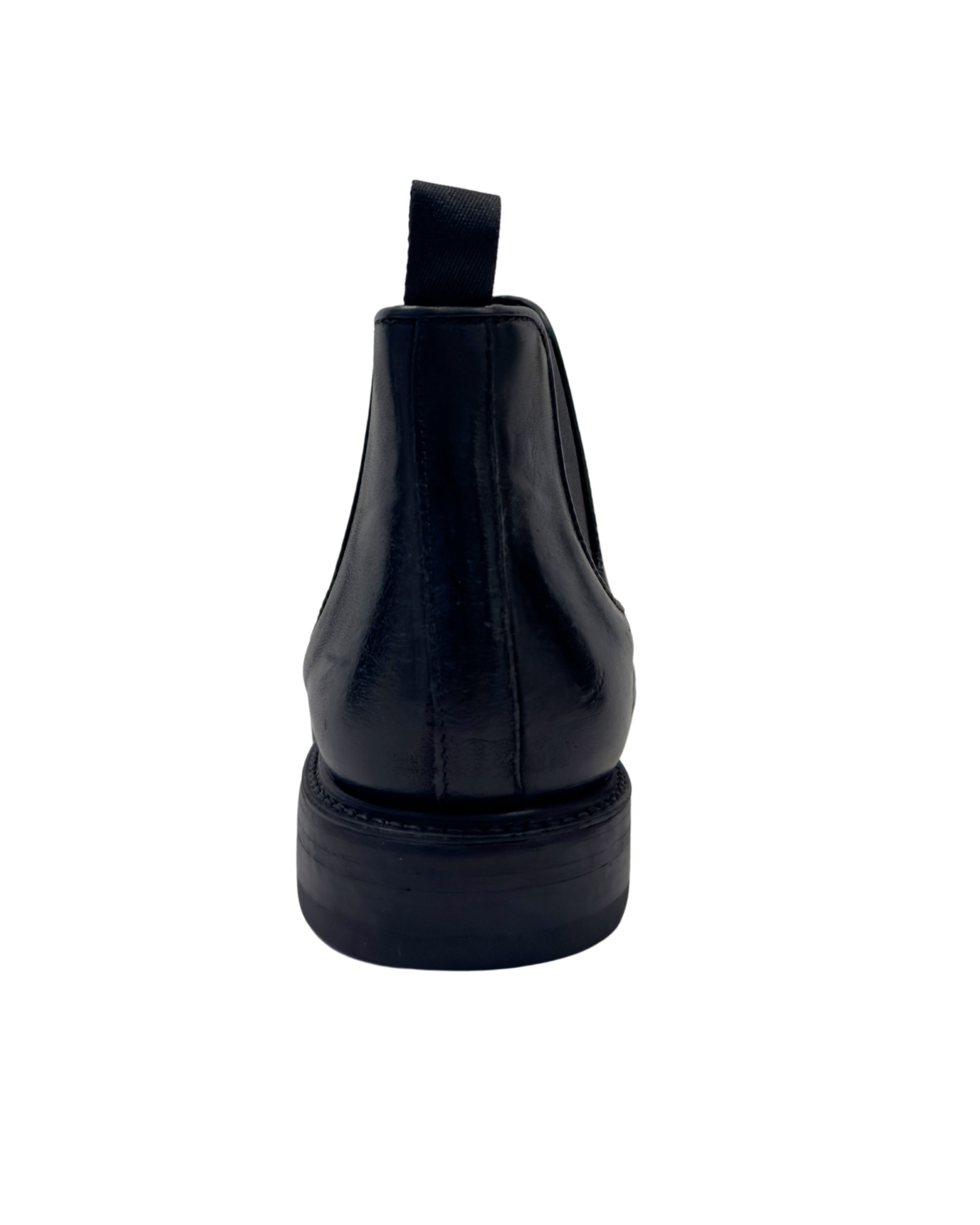 Stivaletto Chelsea Kensington con elastico in pelle concia al vegetale NERO