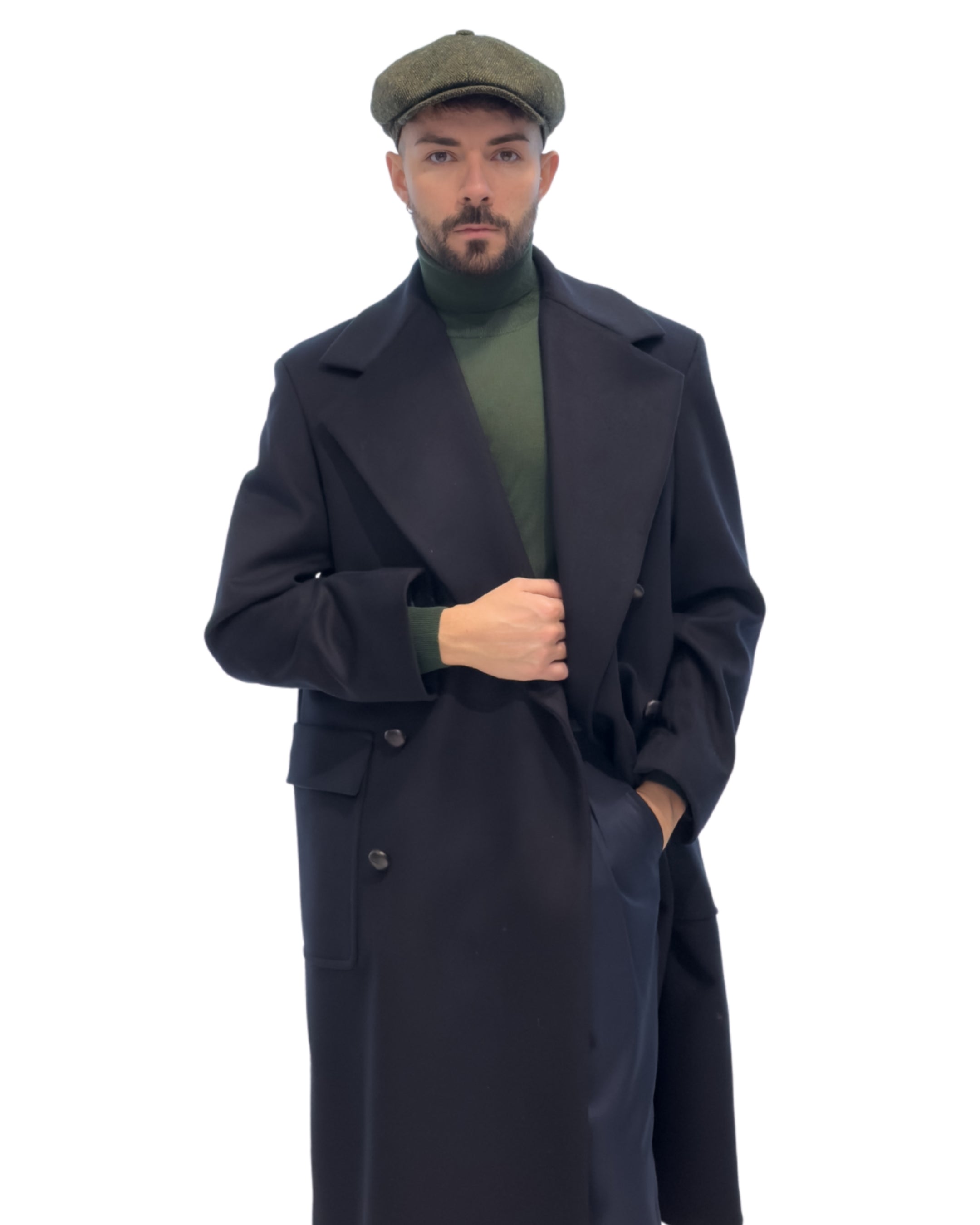 Cappotto Doppio Petto Volume Ampio