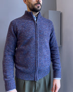 Cardigan Sheffield con zip melange vestibilità regular VIOLA
