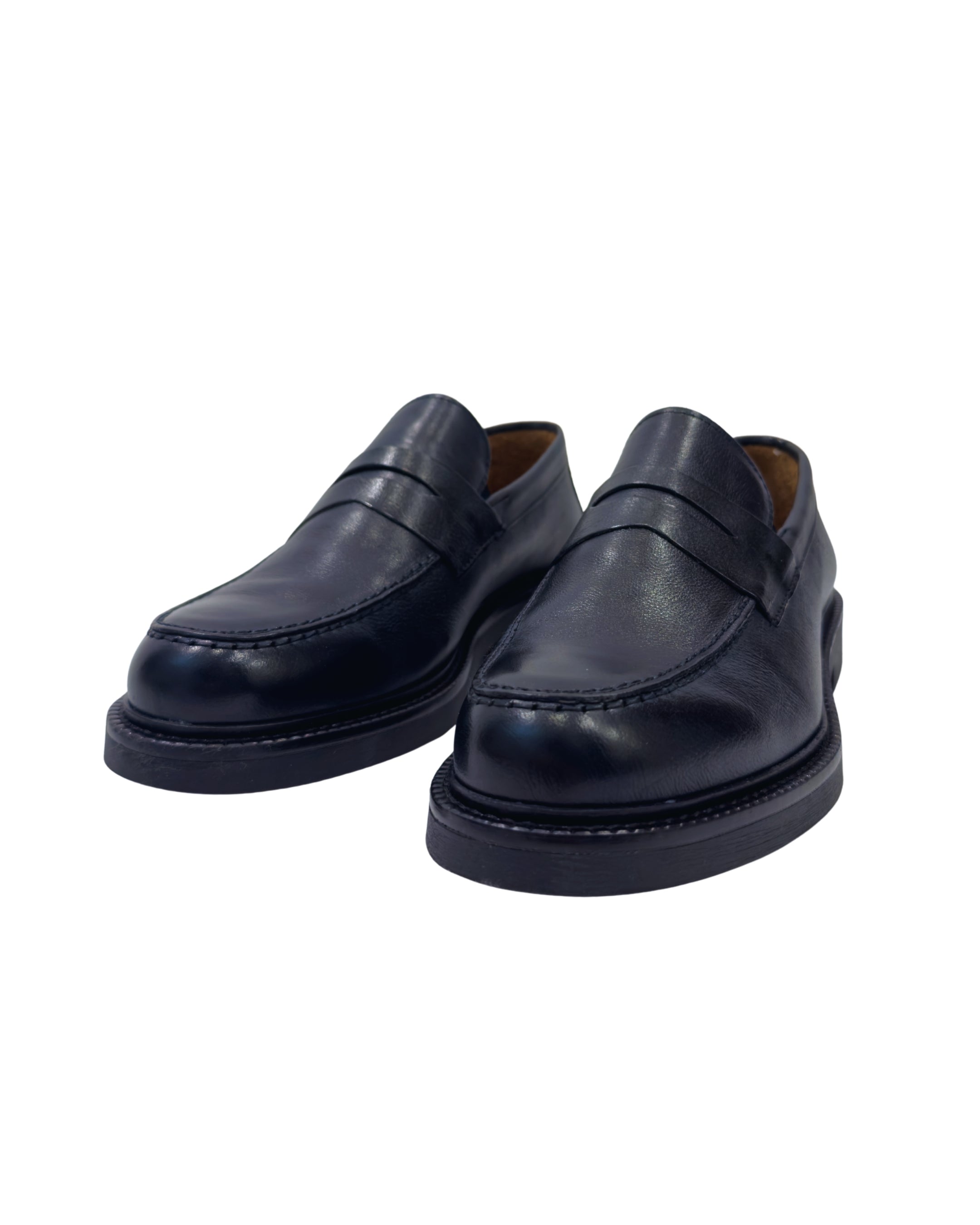 College in Pelle di Bufalo Blu