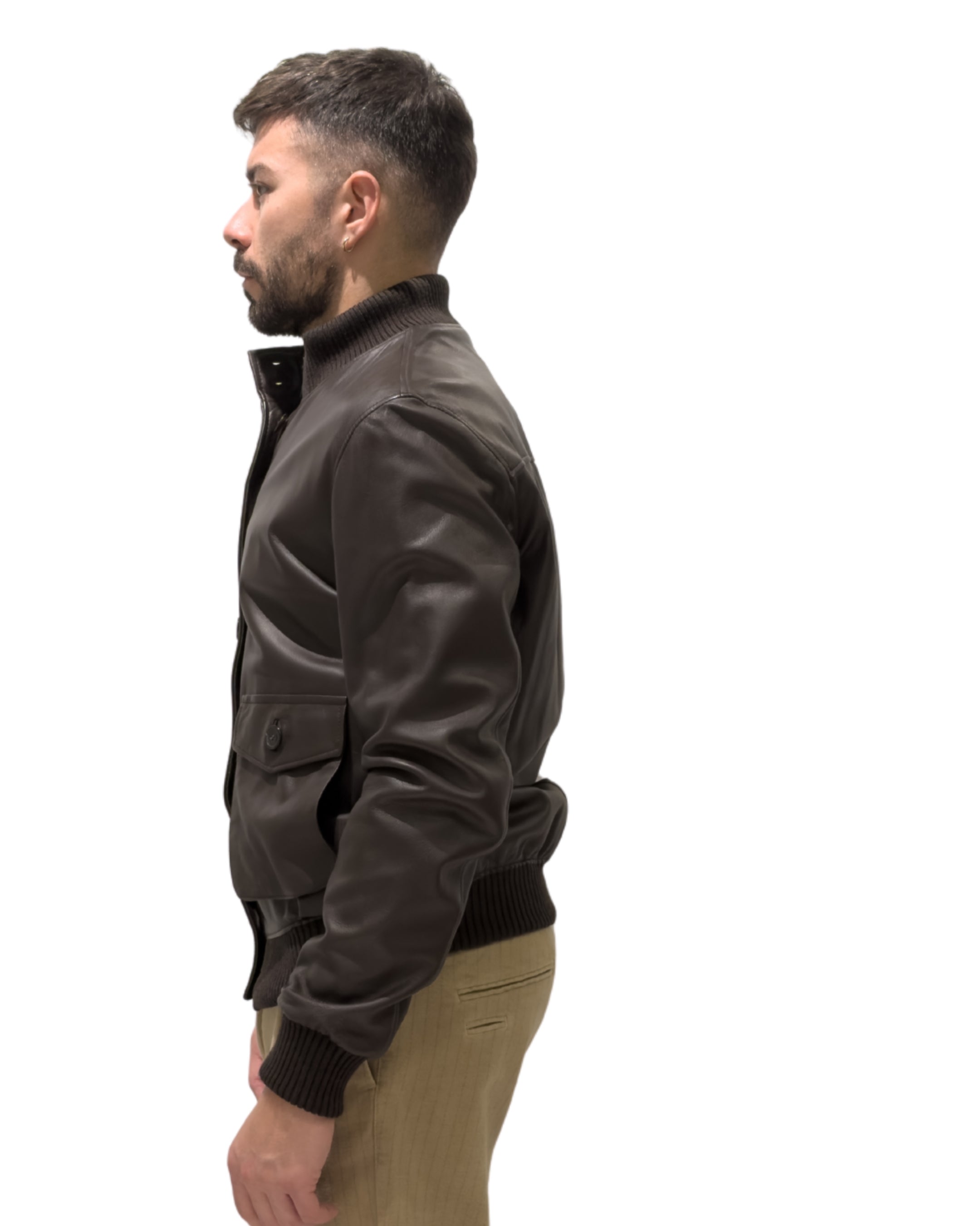 Bomber In Pelle Concia al Vegetale