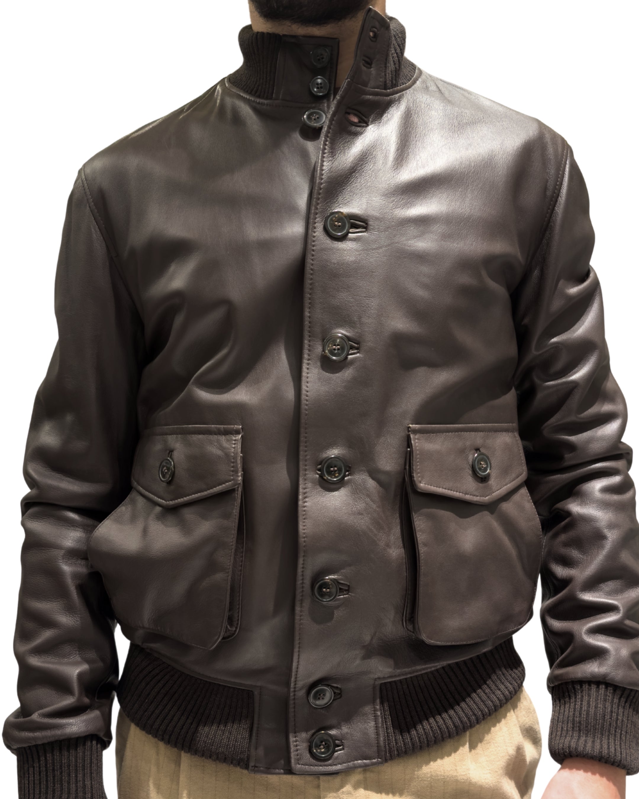 Bomber In Pelle Concia al Vegetale