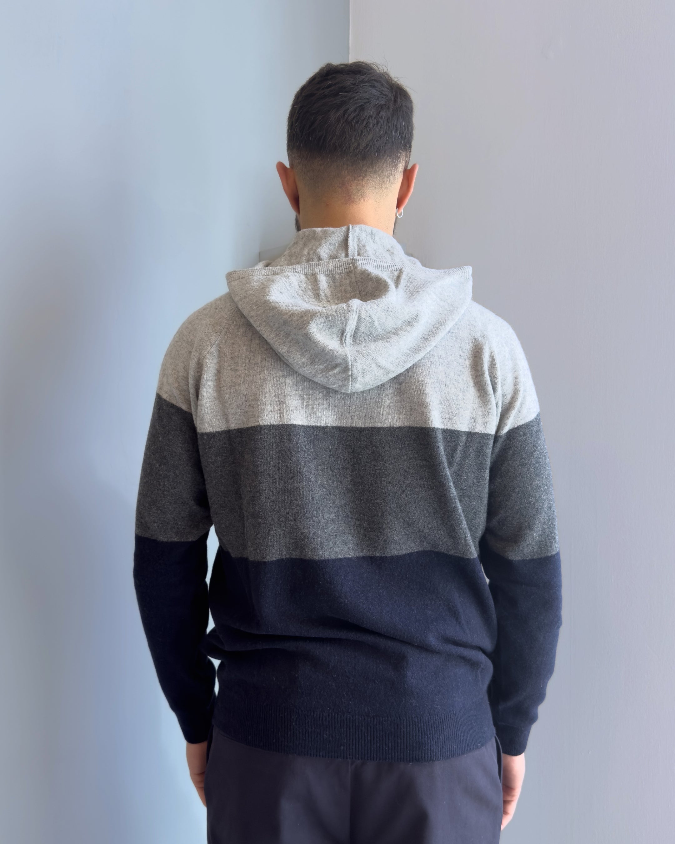 Maglia Gelo con cappuccio vestibilità regular misto lana GRIGIO