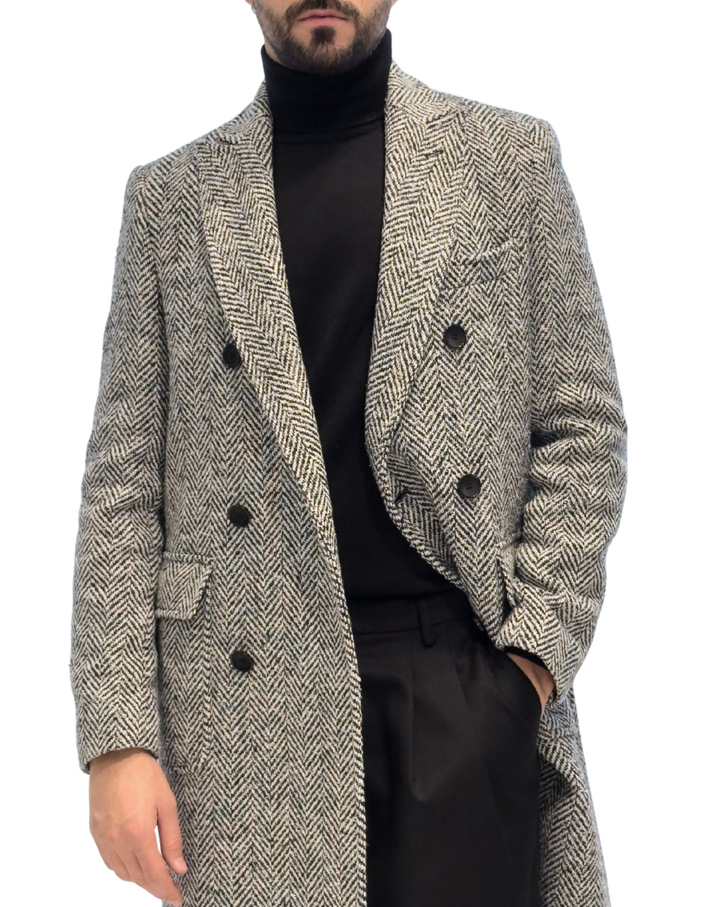 Cappotto Doppiopetto Spigato