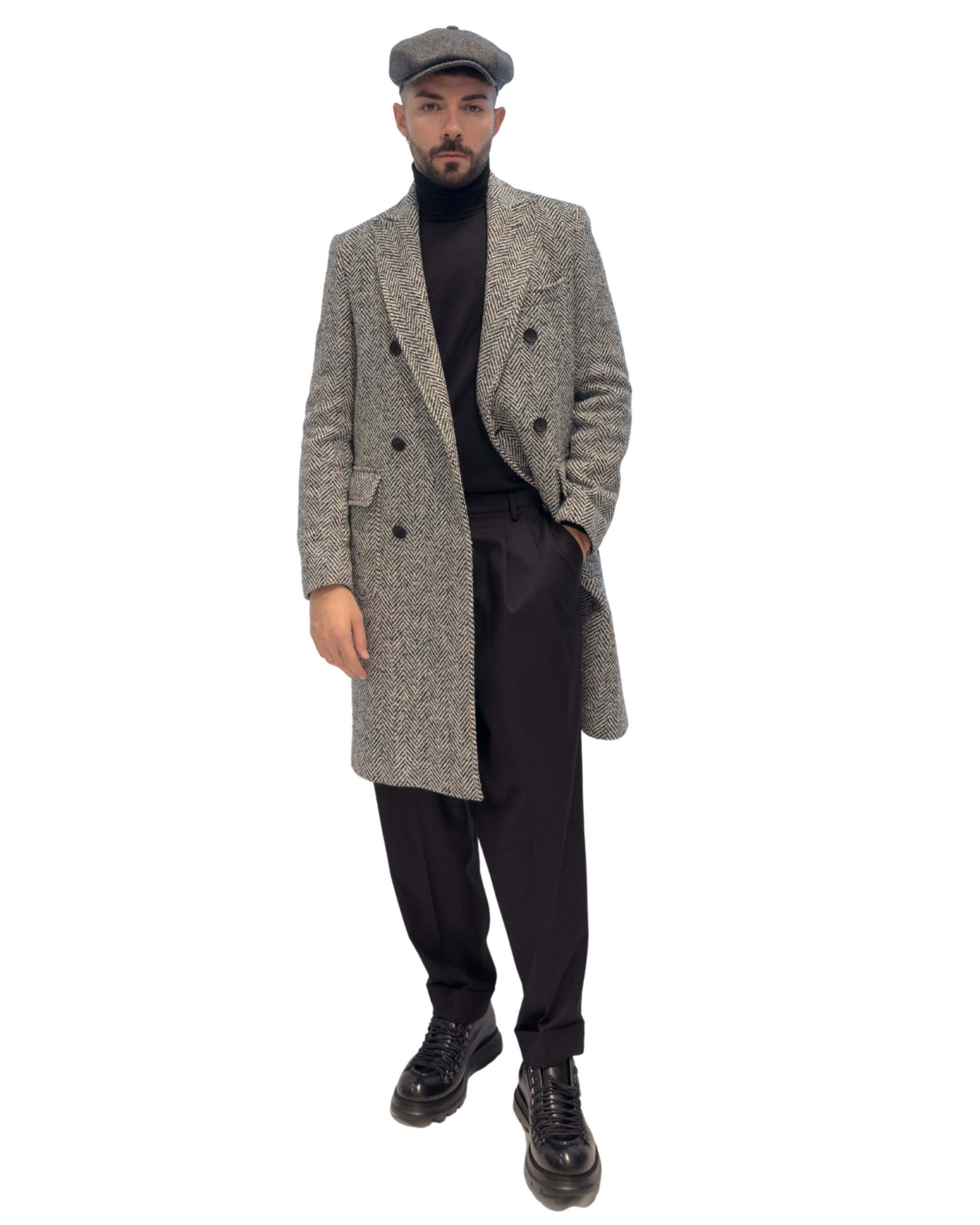 Cappotto Doppiopetto Spigato