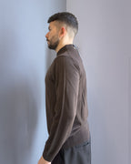 Polo Bari in lana merino vestibilità regular MORO