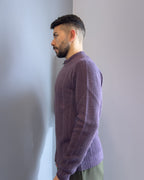 Cardigan Linz in lana merinos  con cerniera vestibilità regular VIOLA