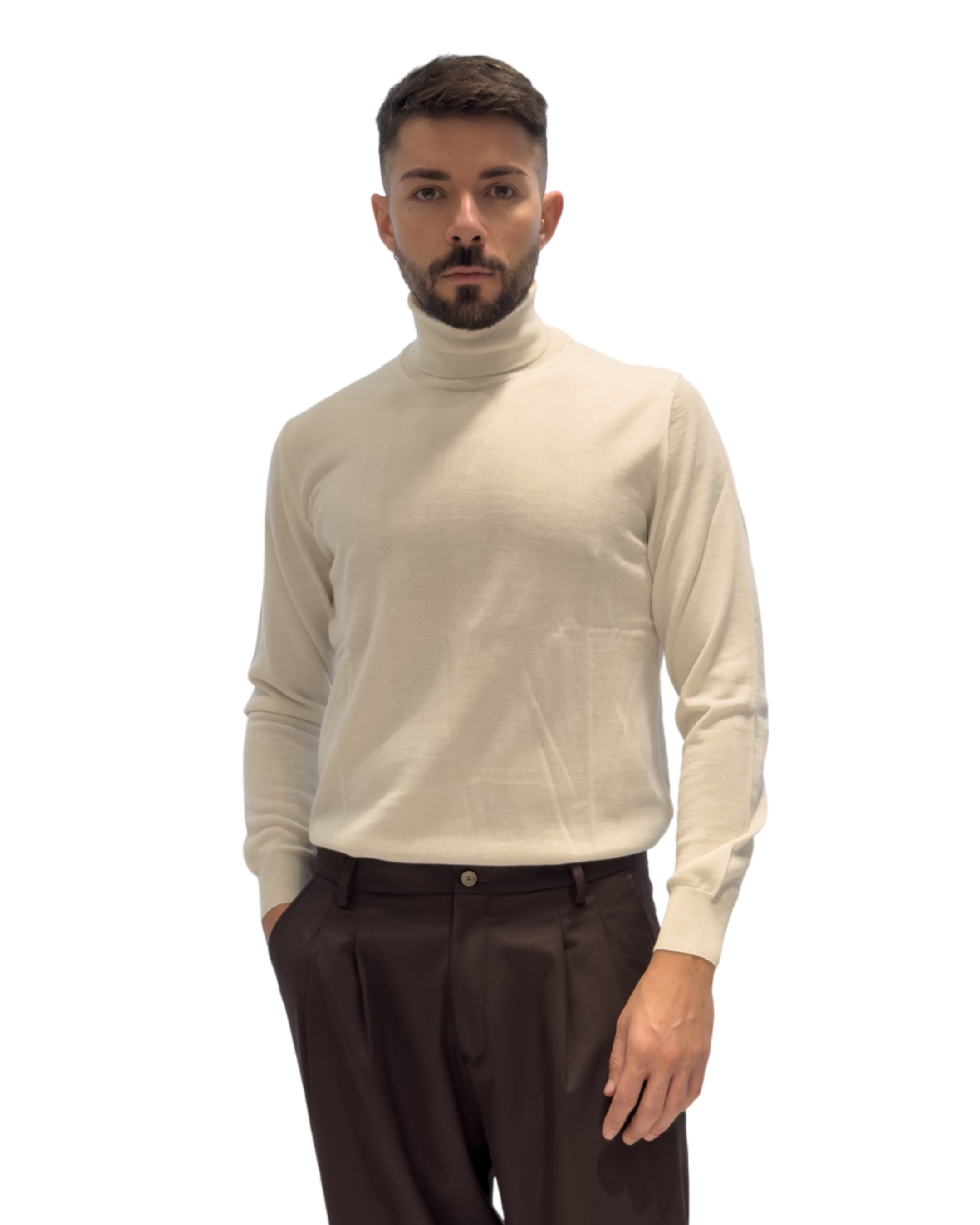 Maglia Dolcevita -Merino Blend