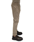 Pantalone Napoli in velluto con pince vestibilità regular BEIGE