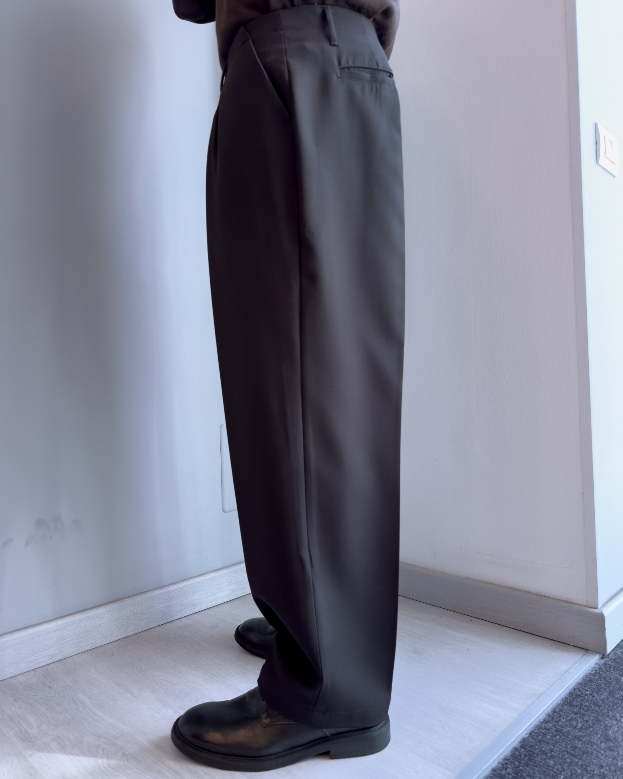 Pantalone Montecarlo a palazzo vestibilità regular NERO