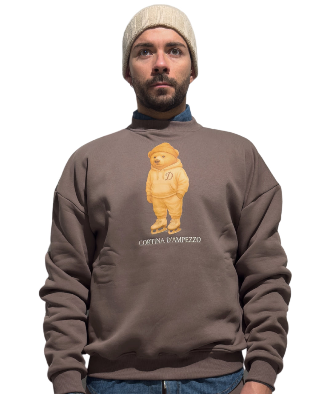 Tuta Cortina D'Ampezzo girocollo con pantalone tasconato edizione limitata MARRONE
