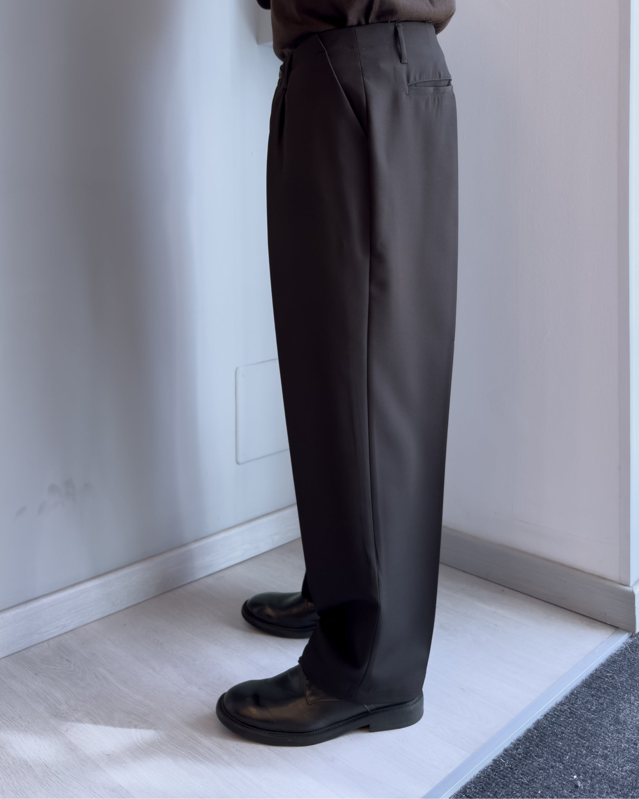 Pantalone Montecarlo a palazzo vestibilità regular NERO