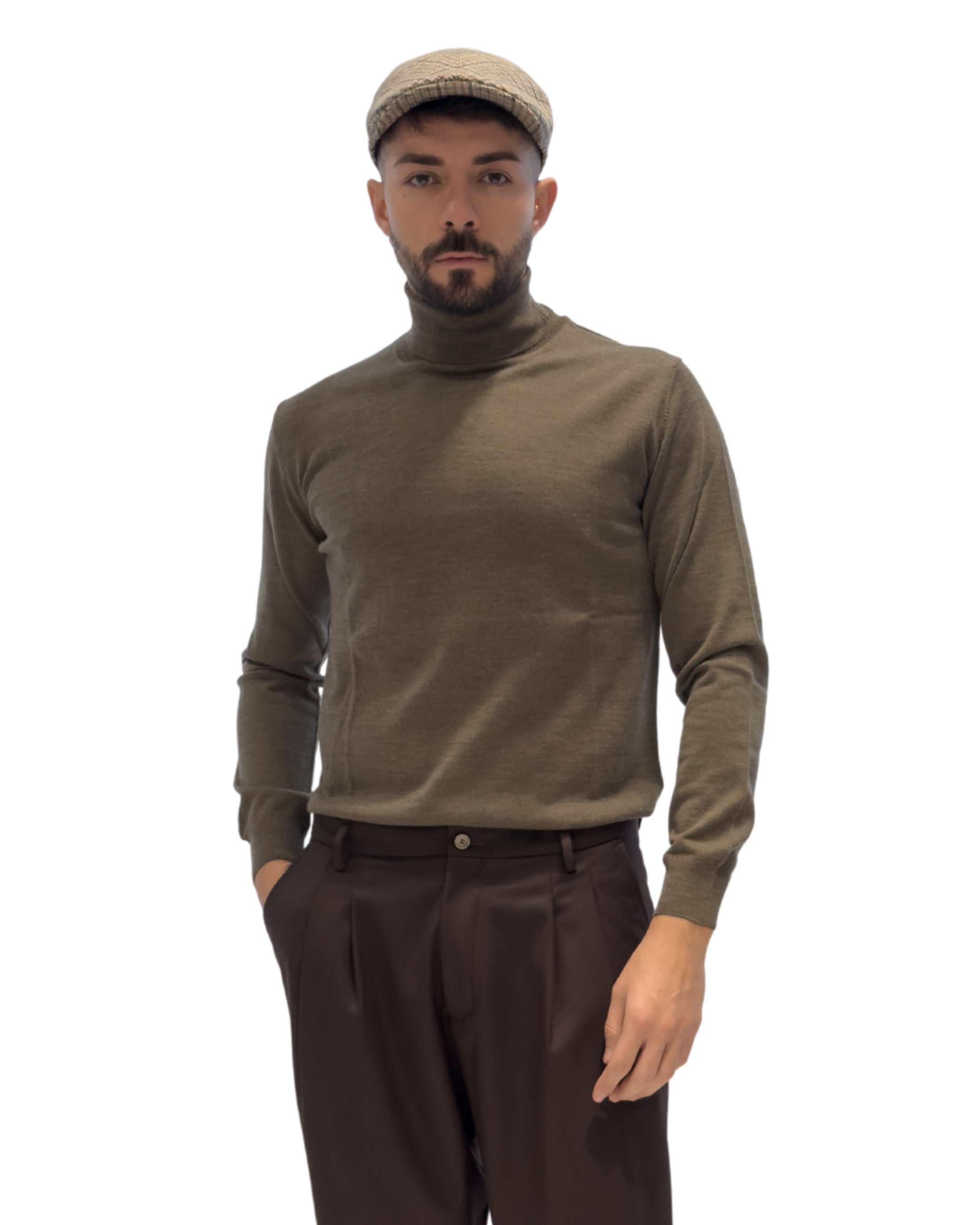 Maglia Dolcevita -Merino Blend