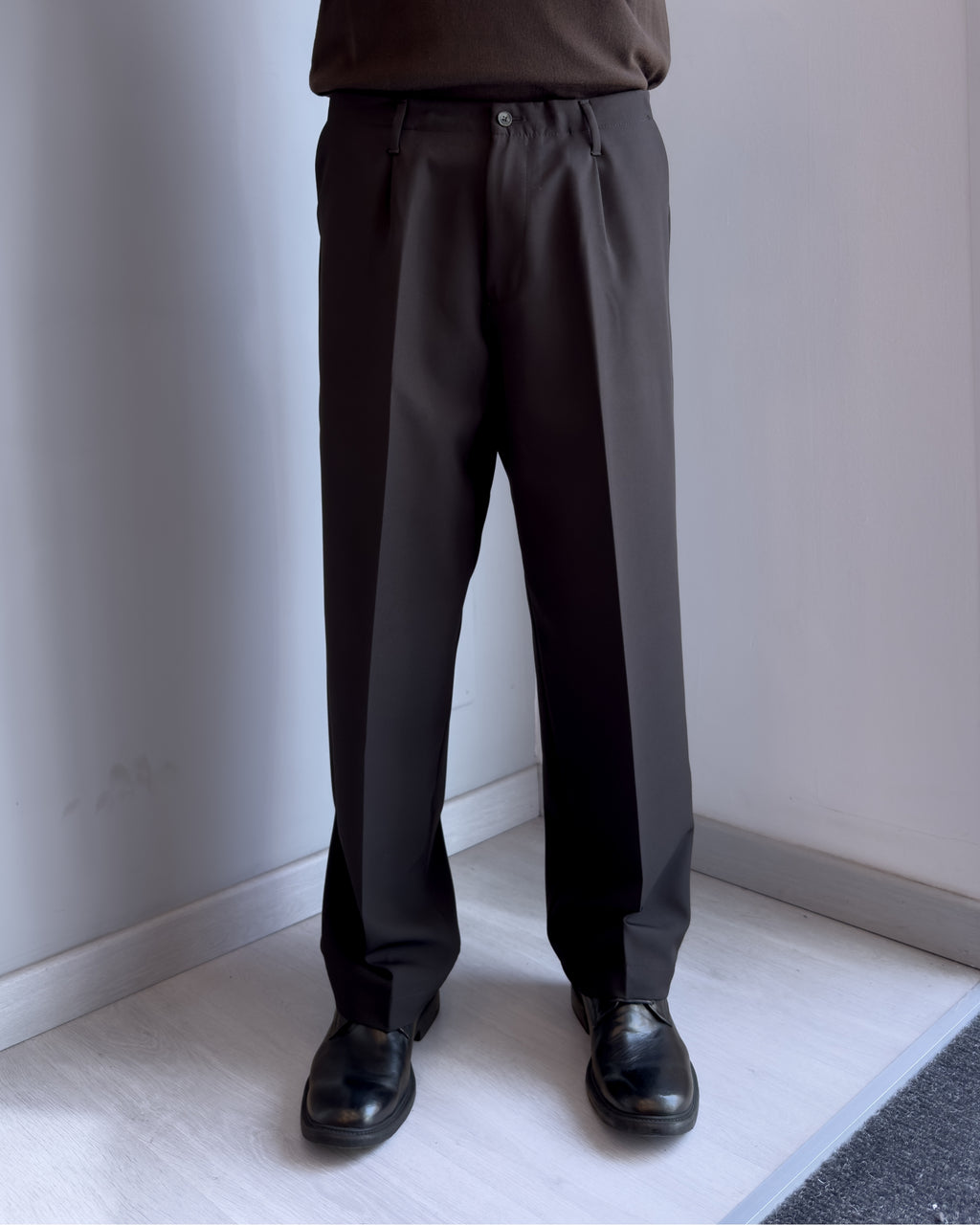 Pantalone Montecarlo a palazzo vestibilità regular NERO