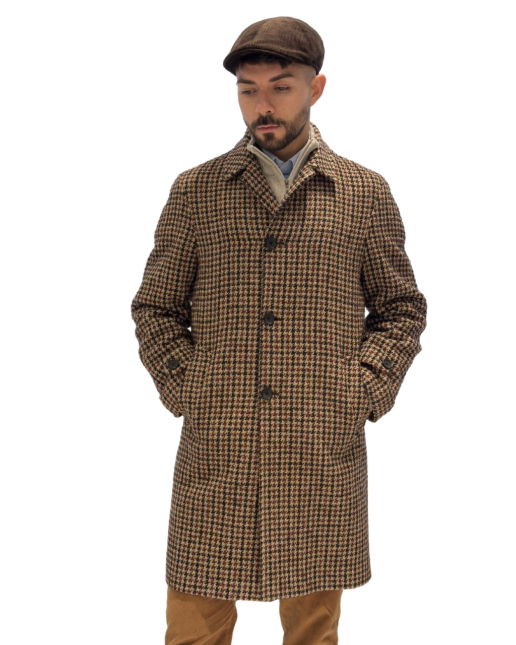 Cappotto Pied de Poule -Eleganza Iconica Made in Italy