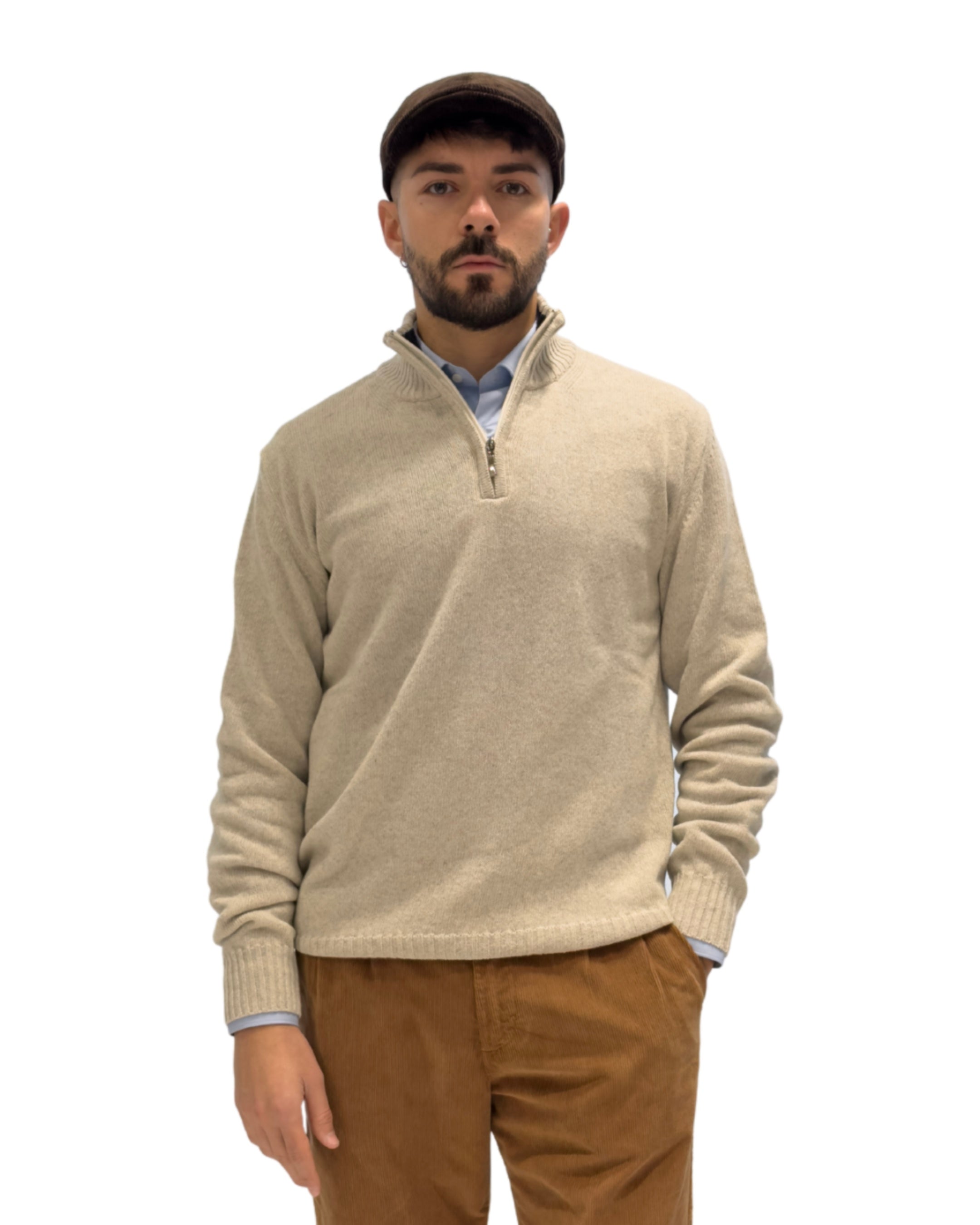 Mezza Zip Lana e Cashmere