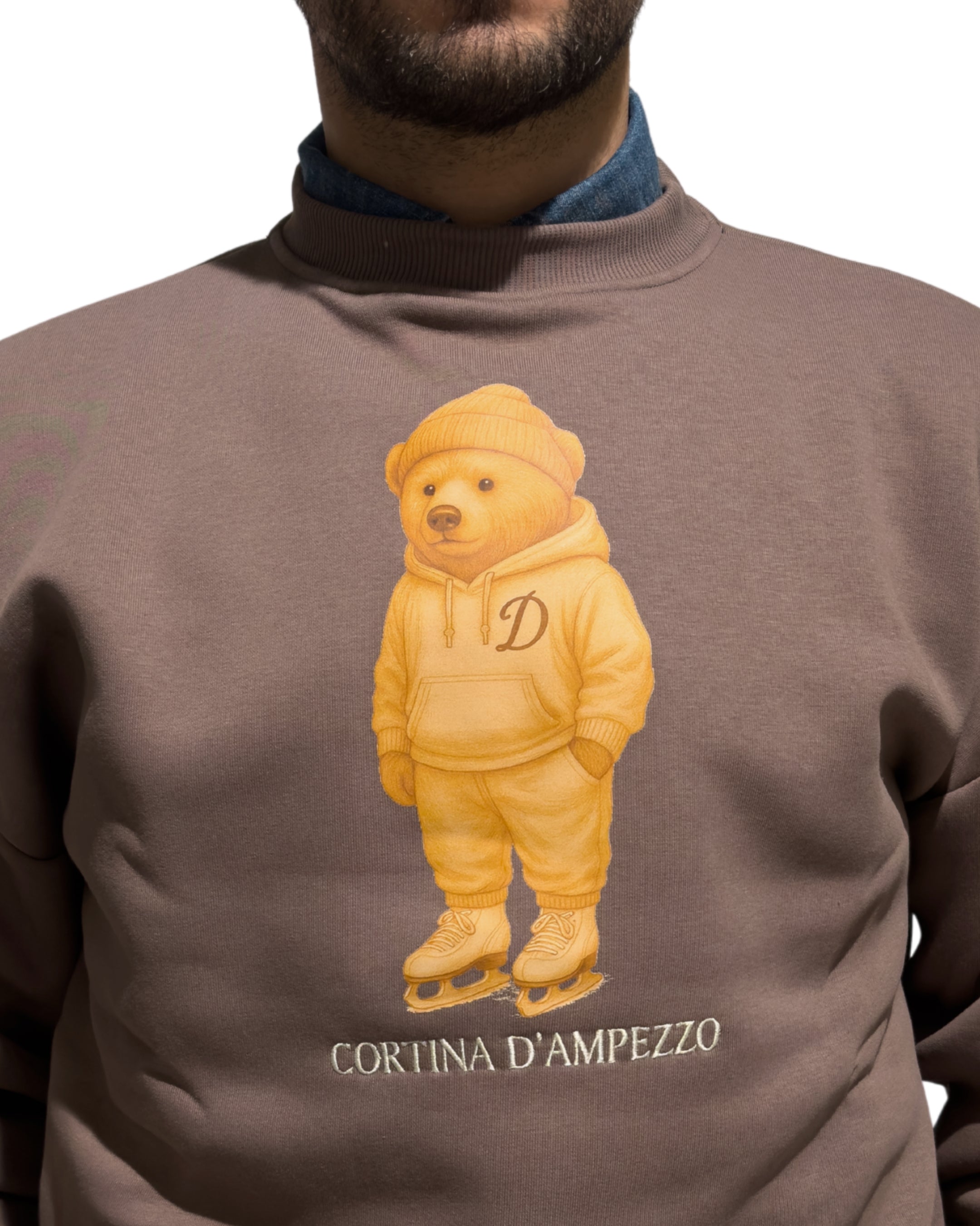 Tuta Cortina D'Ampezzo girocollo con pantalone tasconato edizione limitata MARRONE