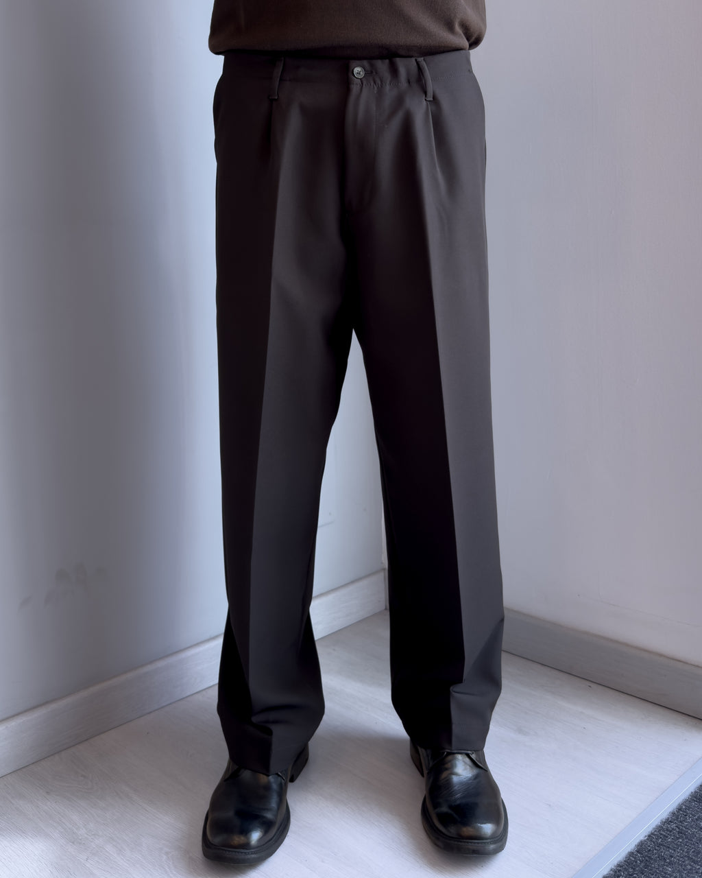 Pantalone Montecarlo a palazzo vestibilità regular NERO