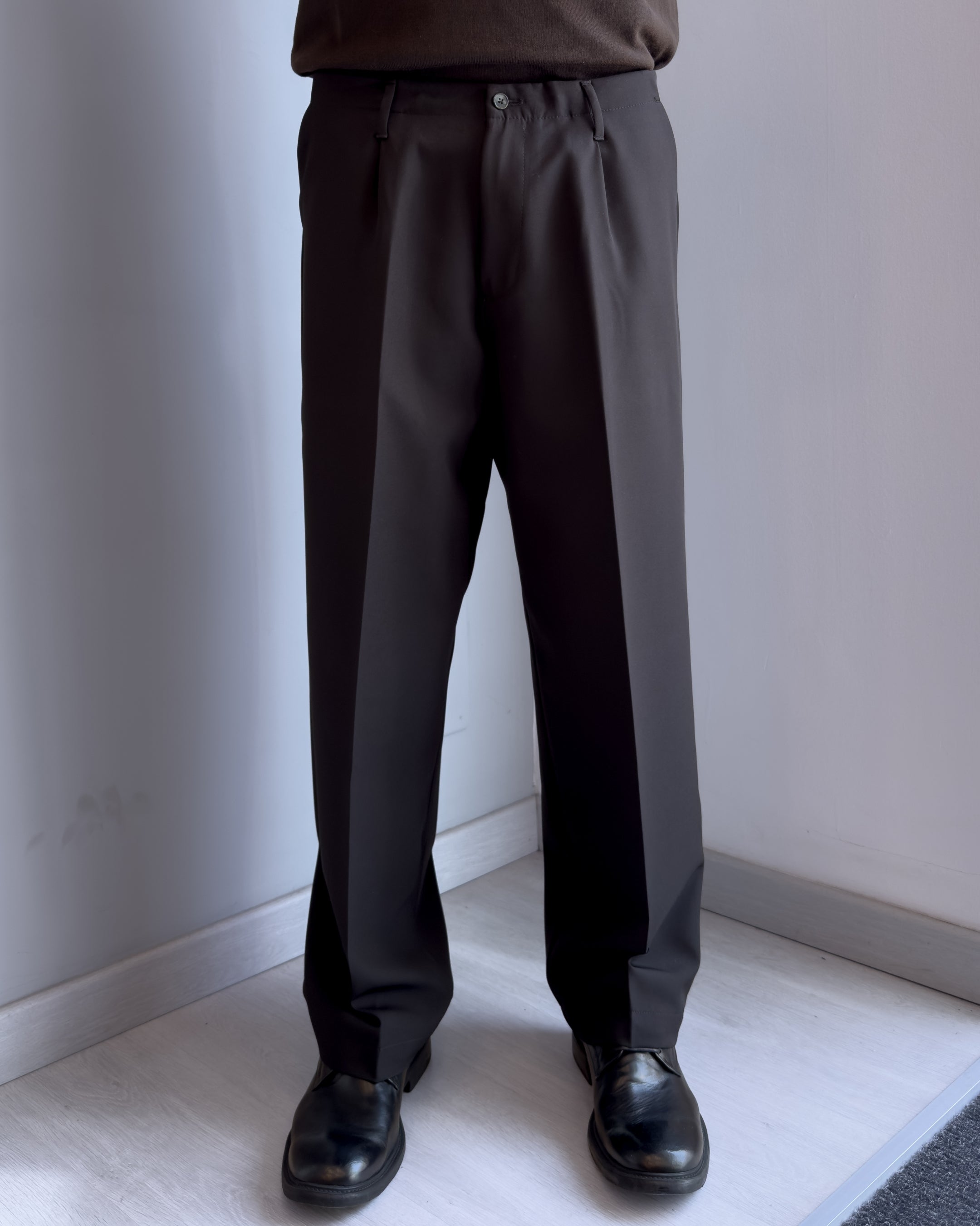 Pantalone Montecarlo a palazzo vestibilità regular NERO