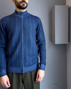 Cardigan Linz in lana merinos  con cerniera vestibilità regular JEANS