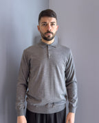 Polo Bari in lana merino vestibilità regular GRIGIO