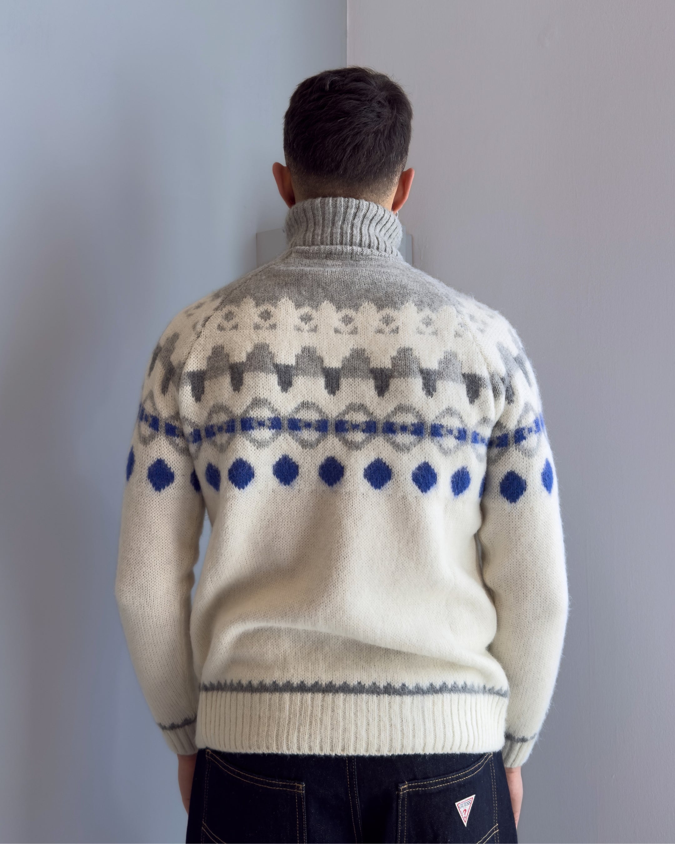 Dolcevita Flam fantasia da montagna collo a coste lana & alpaca vestibilità regular PANNA