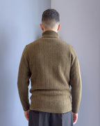 Maglia Oslo collo alta lana & alpaca vestibilità regular VERDE