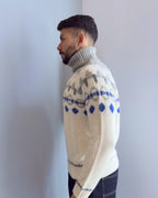 Dolcevita Flam fantasia da montagna collo a coste lana & alpaca vestibilità regular PANNA