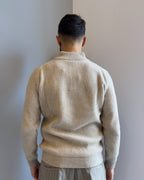 Maglia Alta a coste tre bottoni lana & cashmere vestibilità regular BEIGE