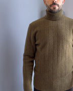 Maglia Oslo collo alta lana & alpaca vestibilità regular VERDE