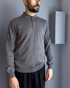 Polo Bari in lana merino vestibilità regular GRIGIO
