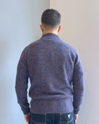 Cardigan Sheffield con zip manica raglan in lana vestibilità ragular VIOLA