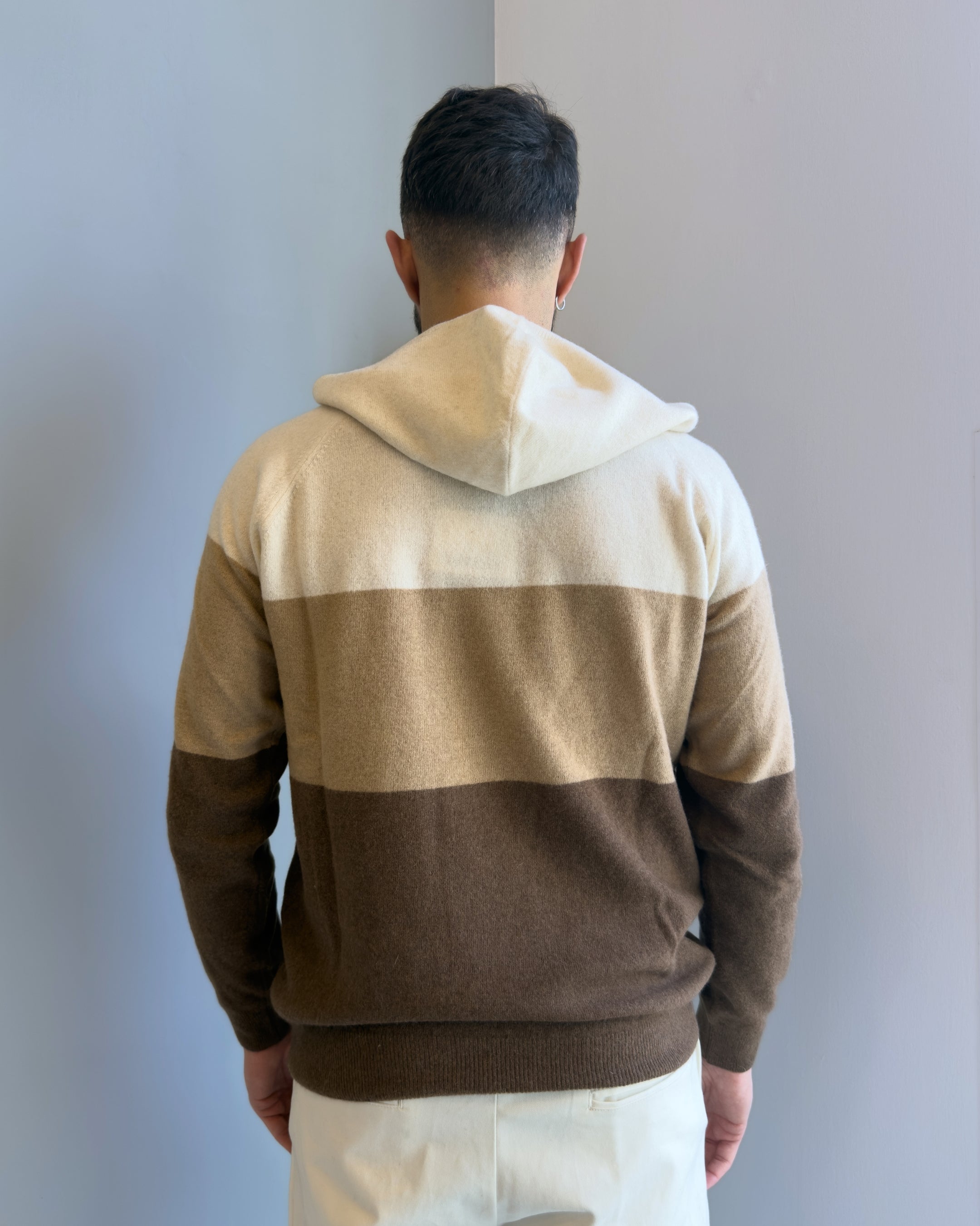 Maglia Gelo con cappuccio vestibilità regular misto lana BEIGE