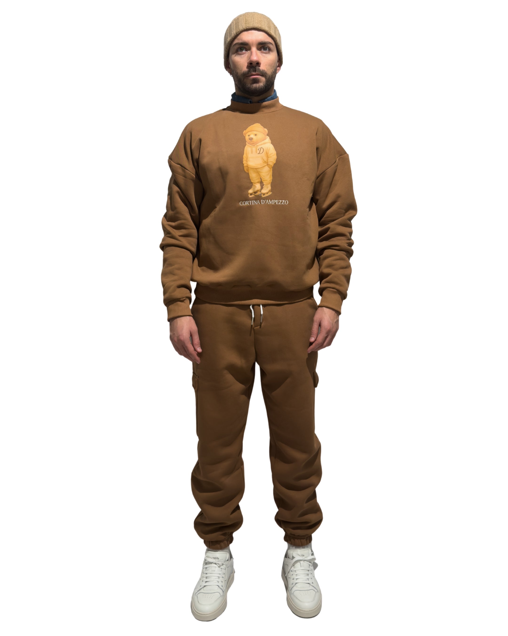 Tuta Cortina D'Ampezzo girocollo con pantalone tasconato edizione limitata TORTORA