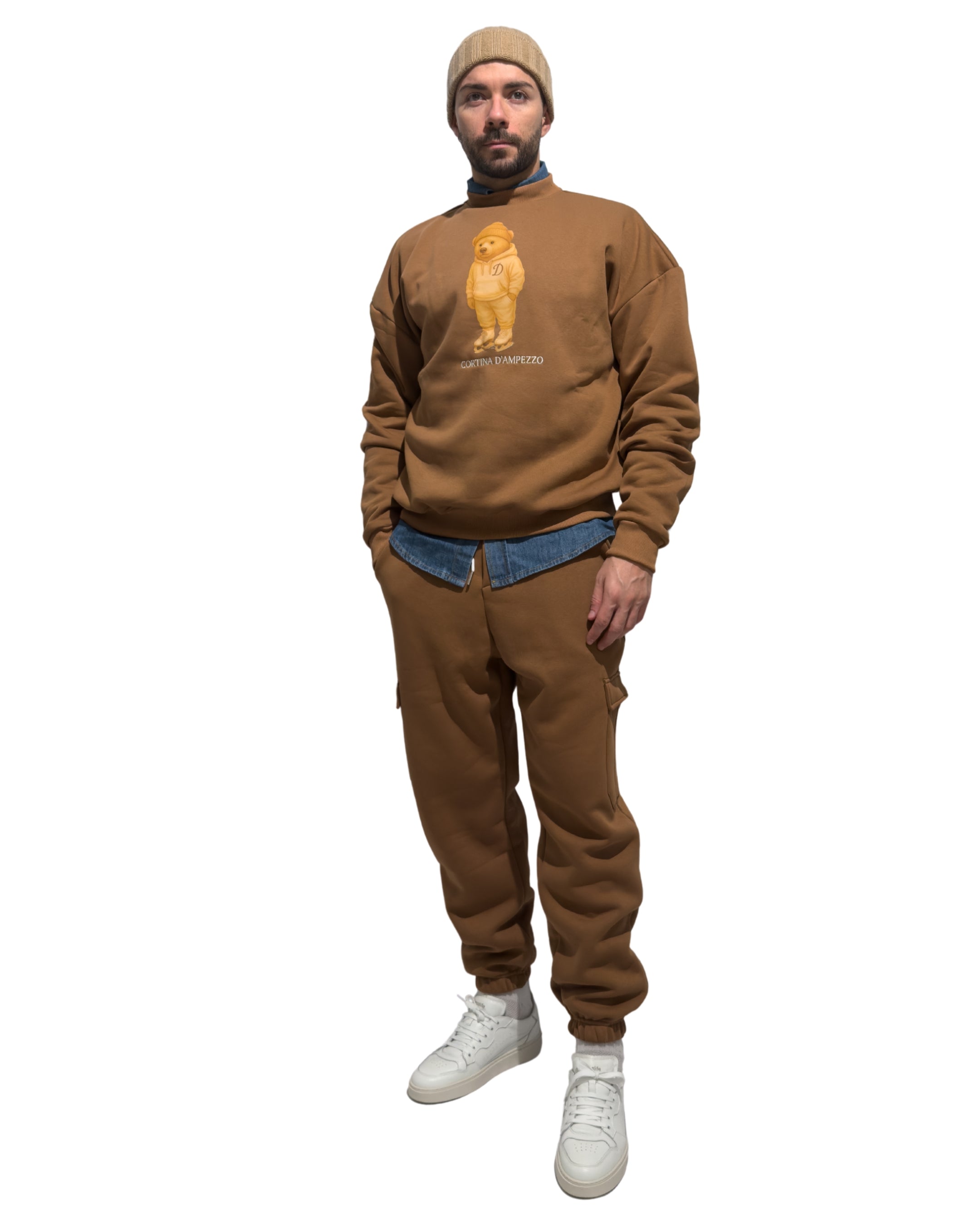 Tuta Cortina D'Ampezzo girocollo con pantalone tasconato edizione limitata TORTORA