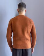 Maglia Loen punta inglese  lana & cashmere vestibilità regular RUGGINE