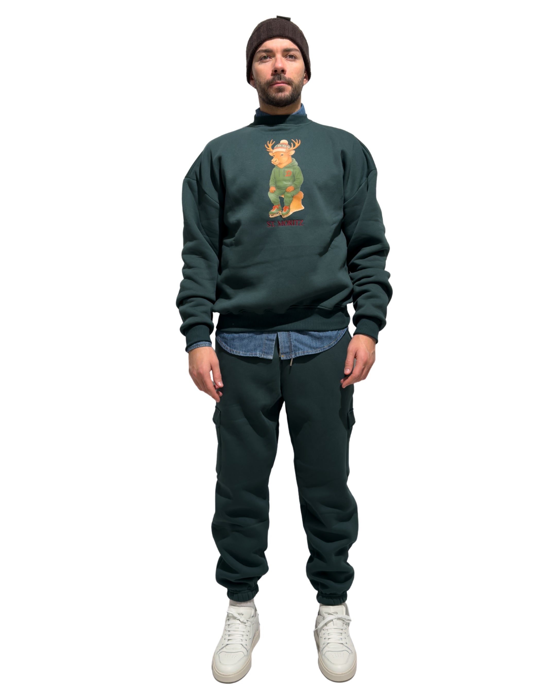 Tuta St. Moritz girocollo con pantalone tasconato edizione limitata VERDE