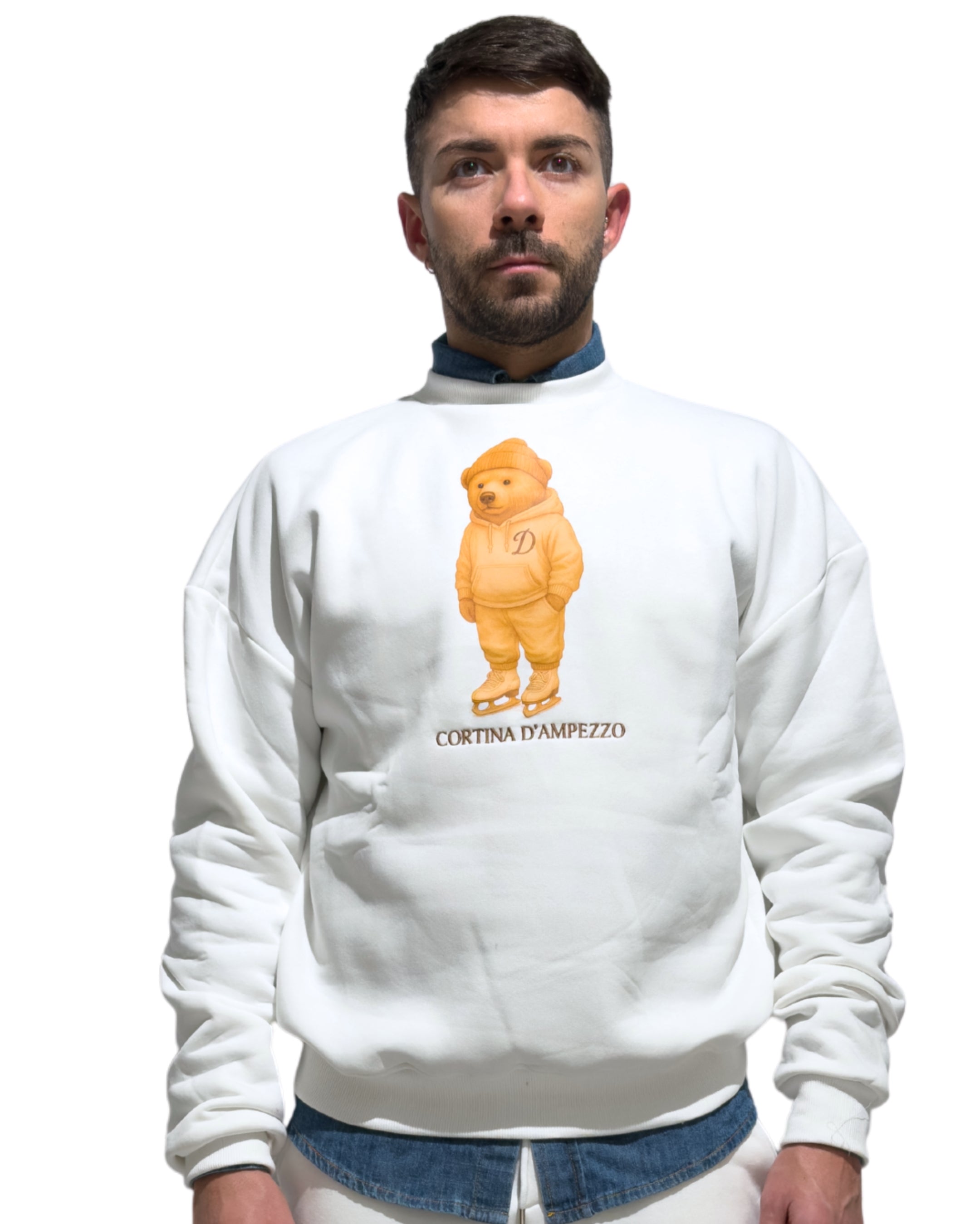 Tuta Cortina D'Ampezzo girocollo con pantalone tasconato edizione limitata BIANCO