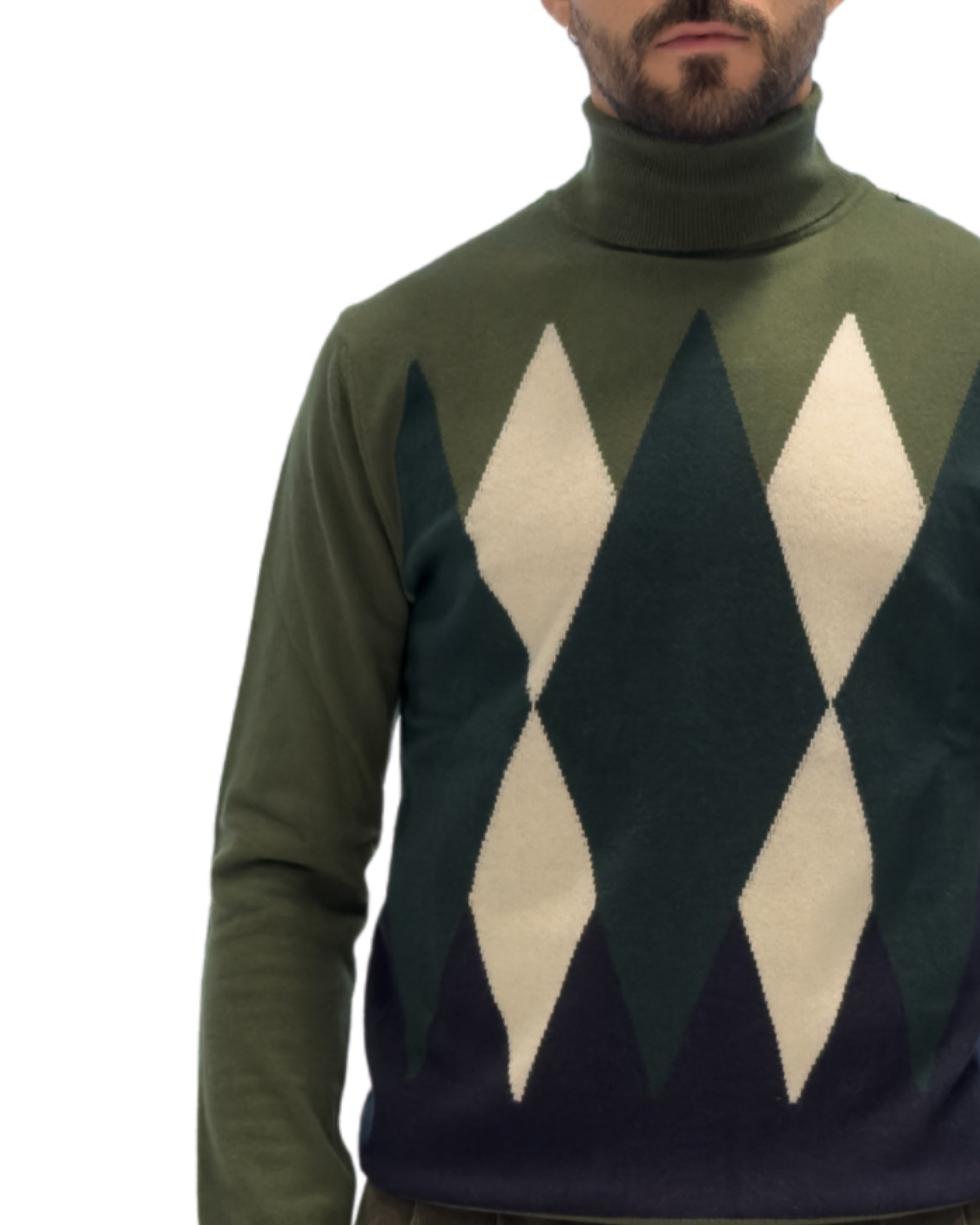 Maglia Dolcevita Intarsio