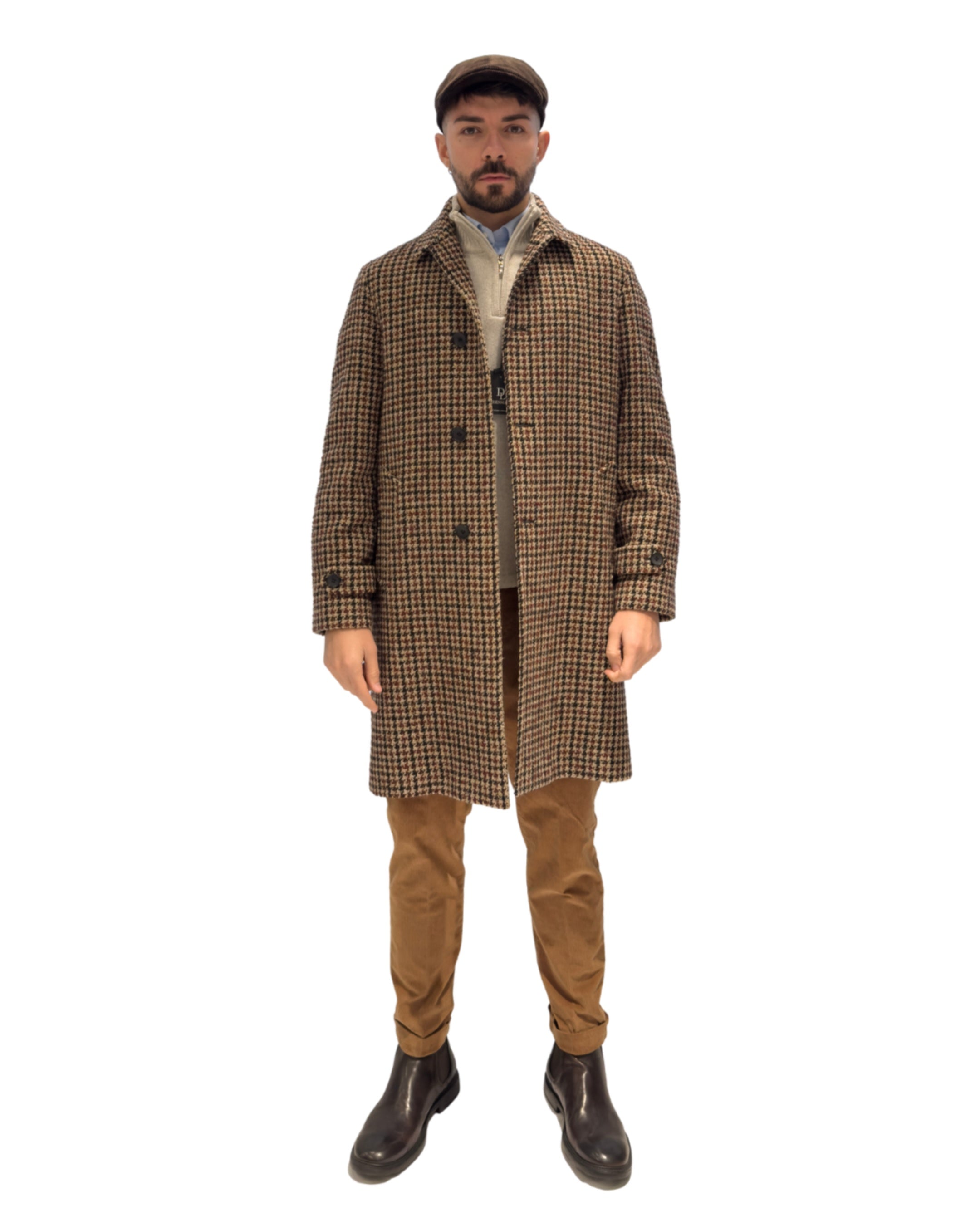 Cappotto Pied de Poule -Eleganza Iconica Made in Italy