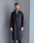 Cappotto Osaka doppio petto over lana & cashmere NERO