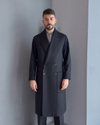 Cappotto Osaka doppio petto over lana & cashmere NERO