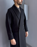 Cappotto Osaka doppio petto over lana & cashmere NERO