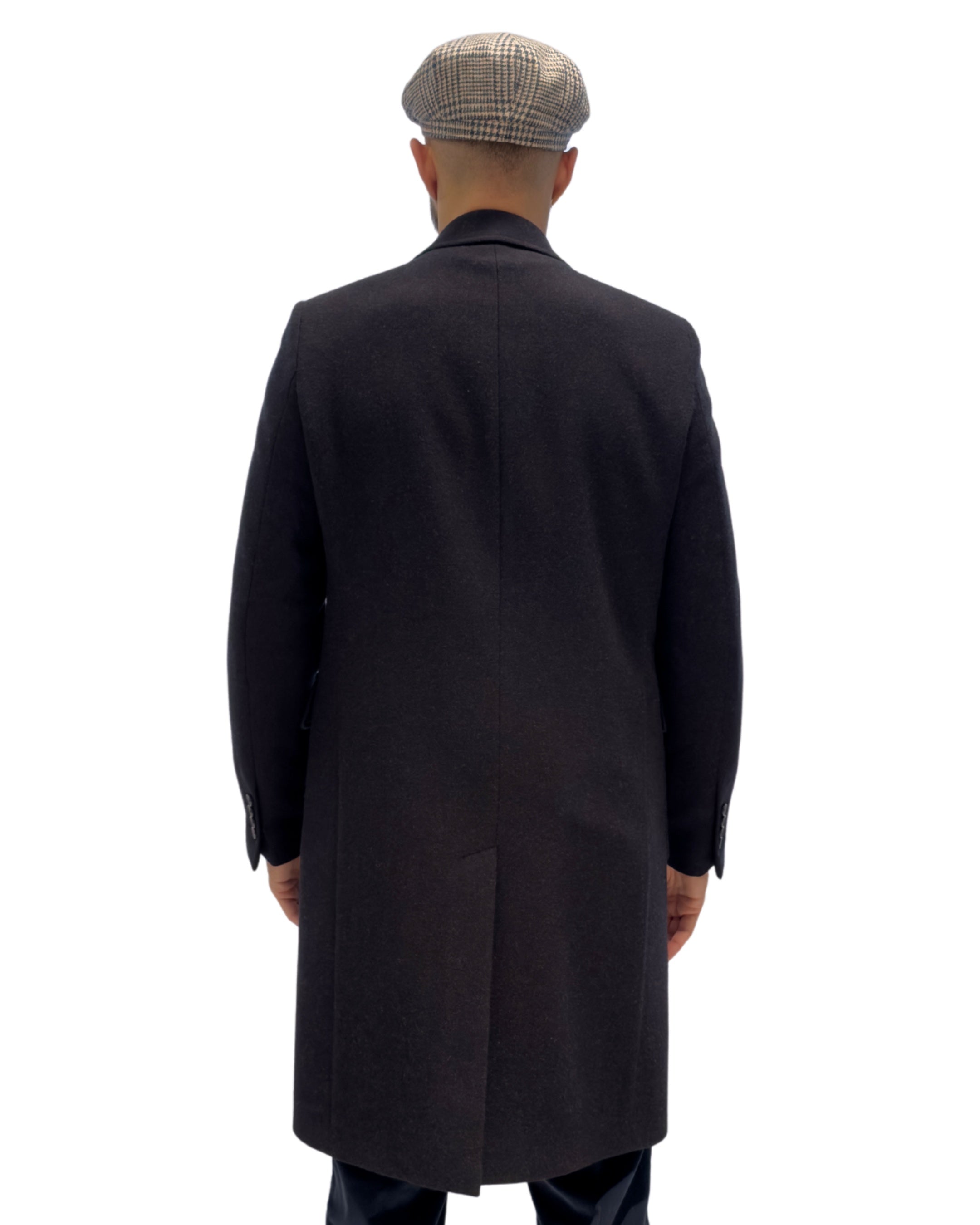 Cappotto Doppiopetto Blu Notte-Lana Premium Made In Italy