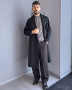 Cappotto Osaka doppio petto over lana & cashmere NERO