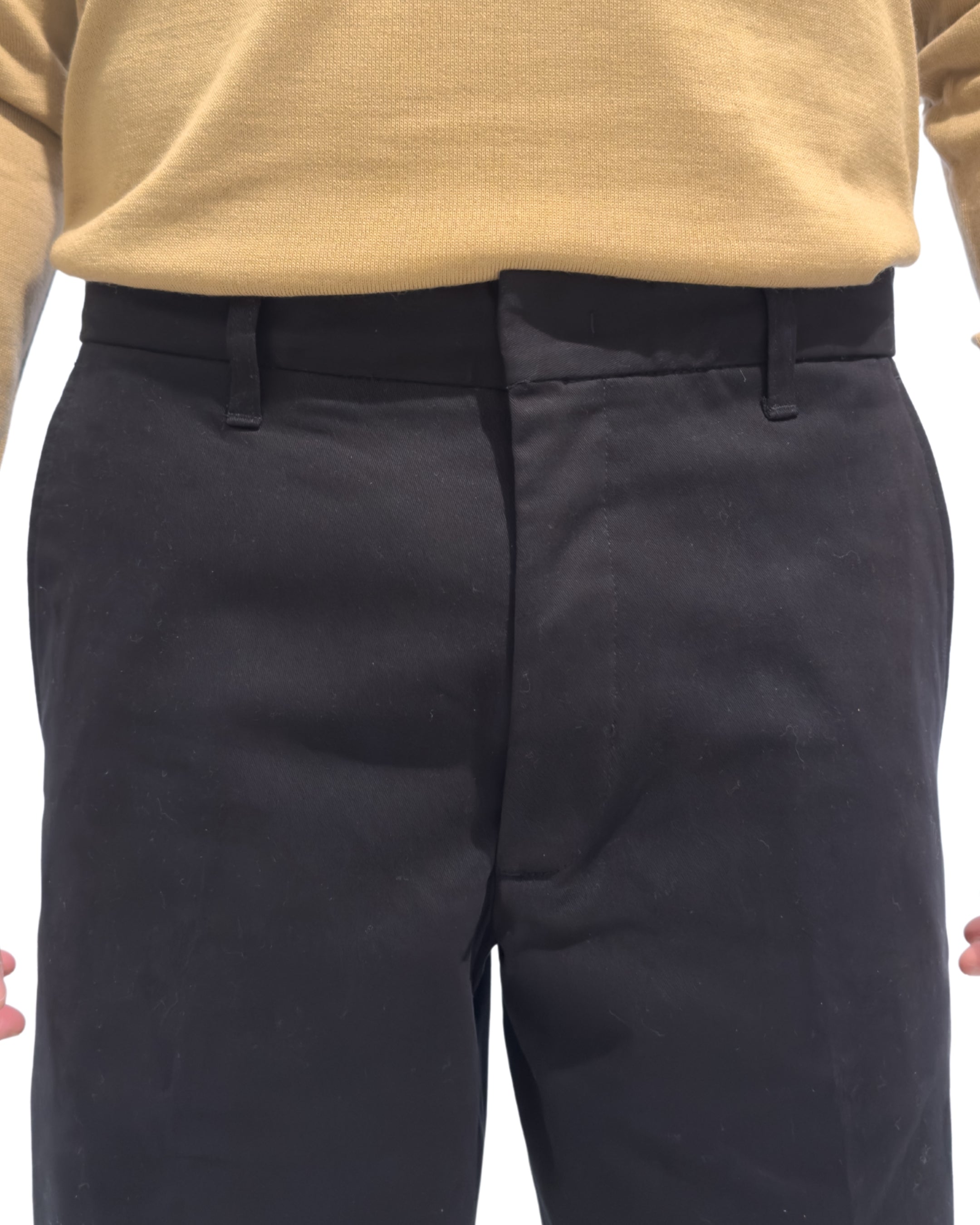 Pantalone Pescara pancia piatta gamba diritta  in gabardina NERO