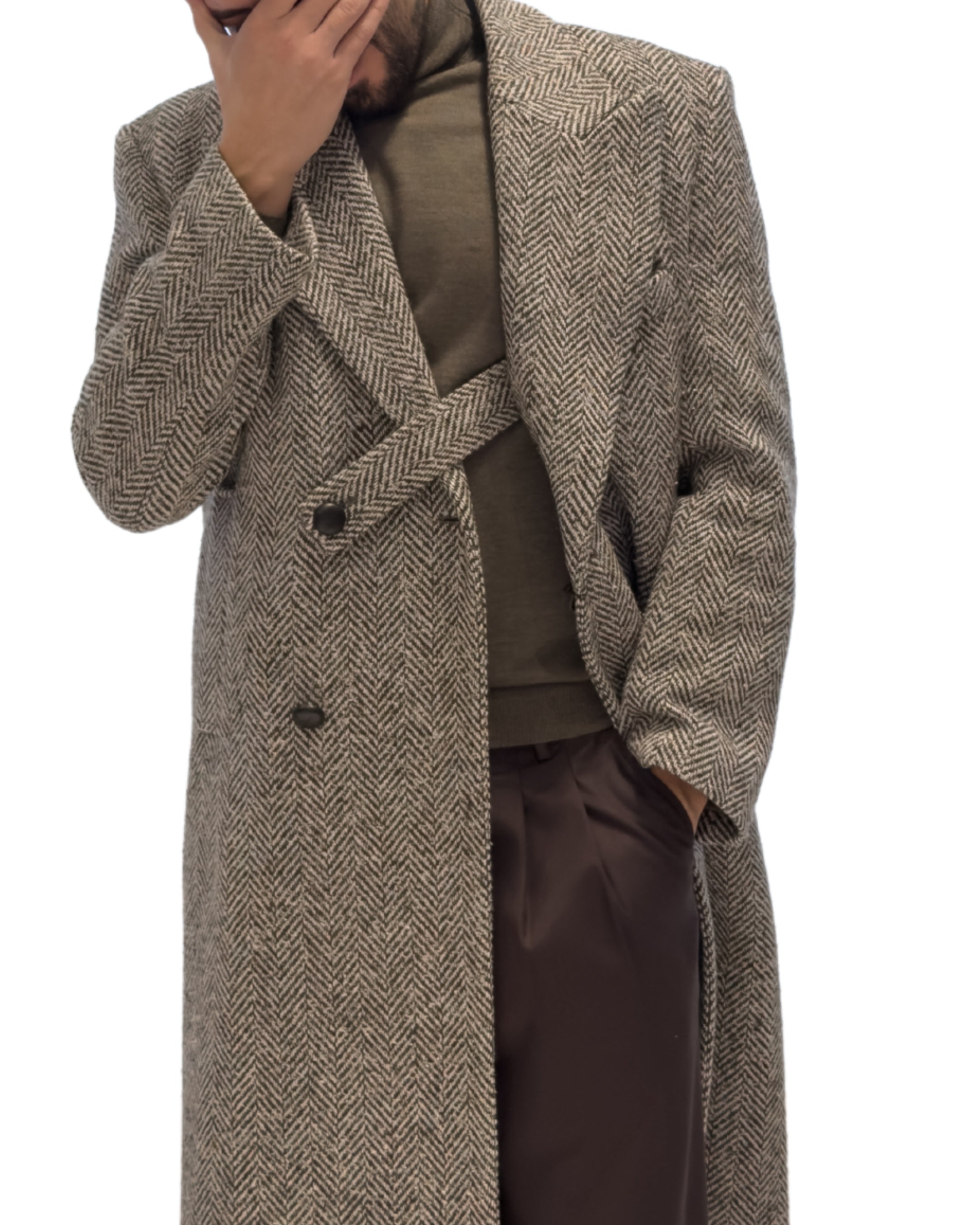 Cappotto Oversize Spina di Pesce