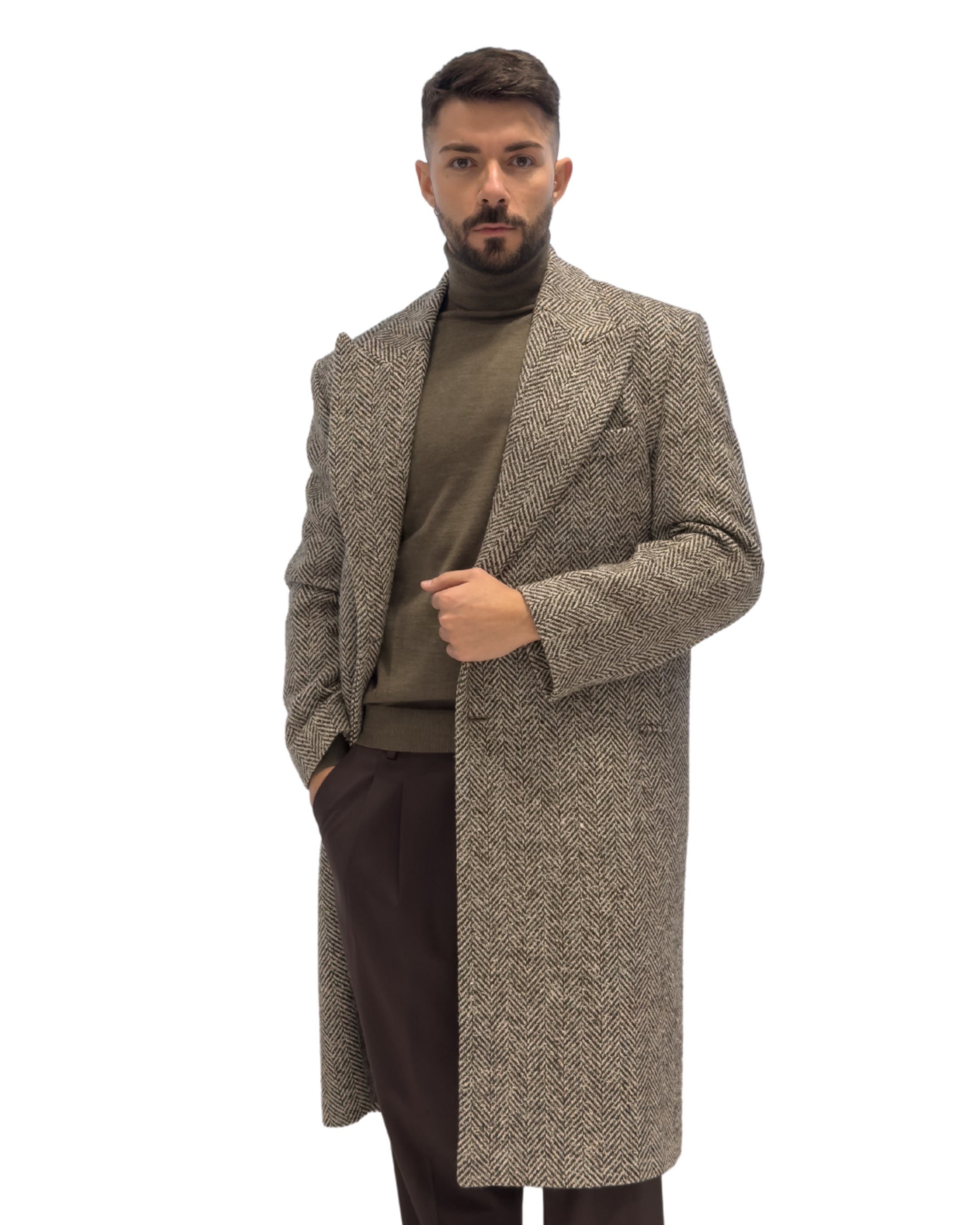 Cappotto Oversize Spina di Pesce