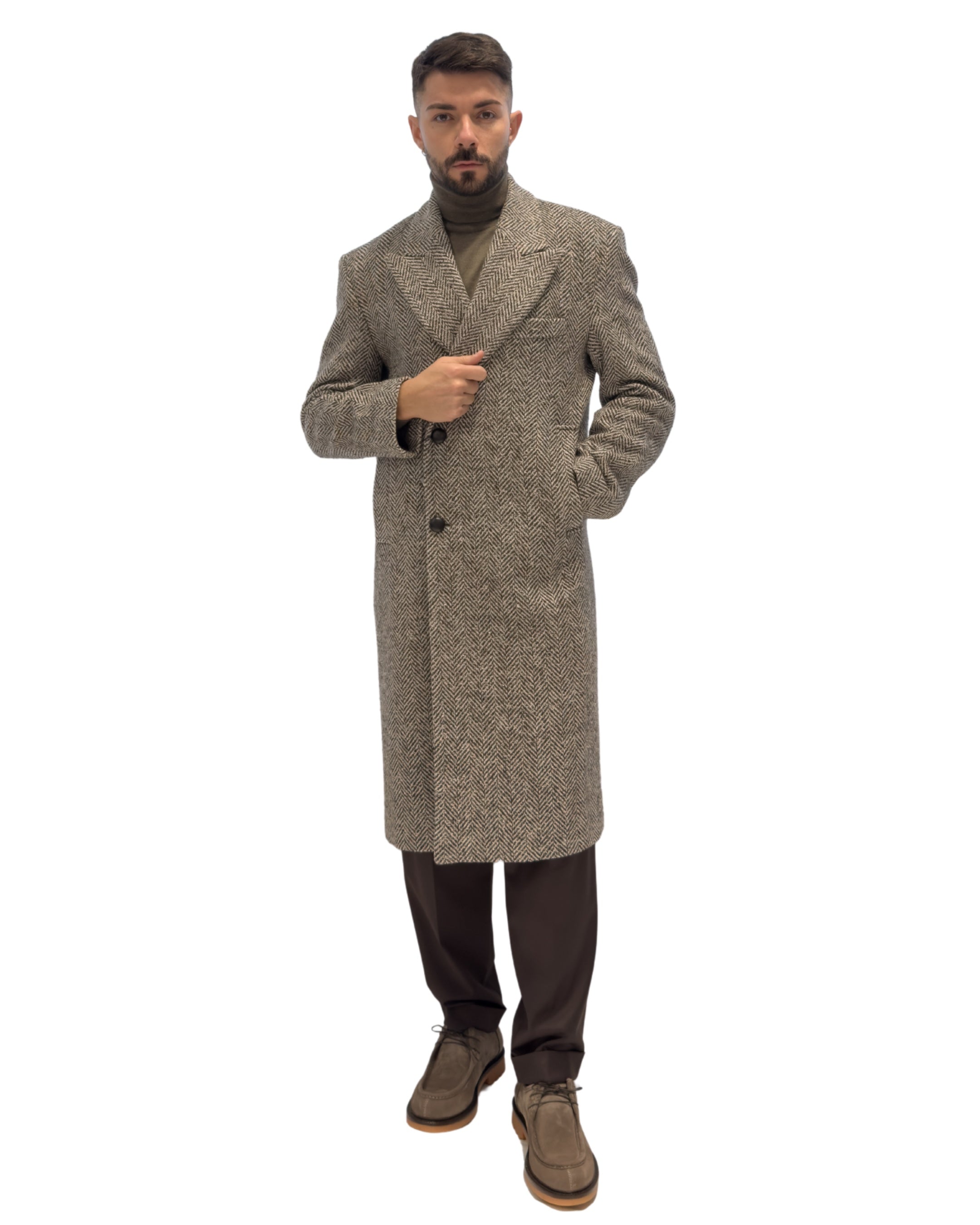 Cappotto Oversize Spina di Pesce